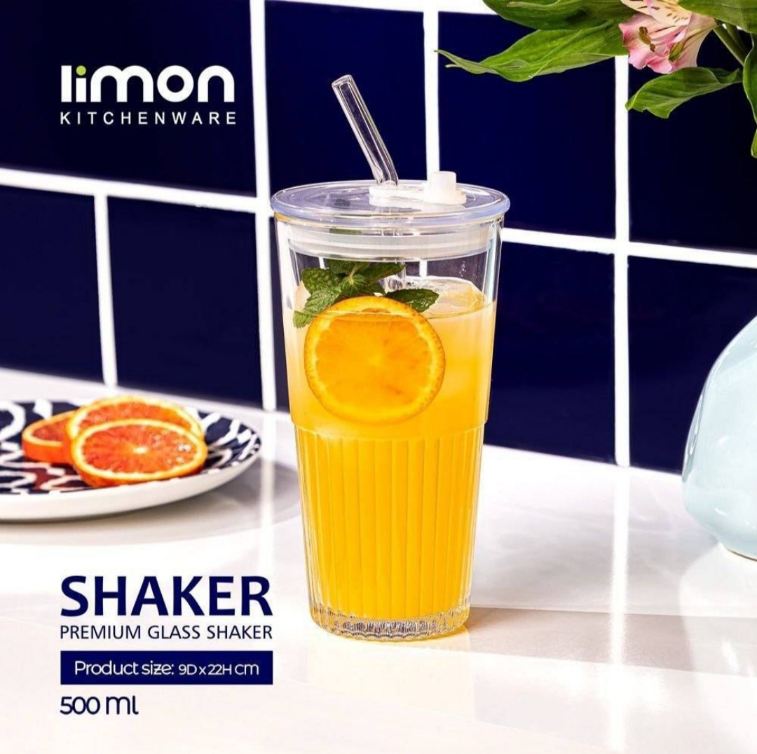 لیوان شیر شیشه ای 500 سی سی لیمون