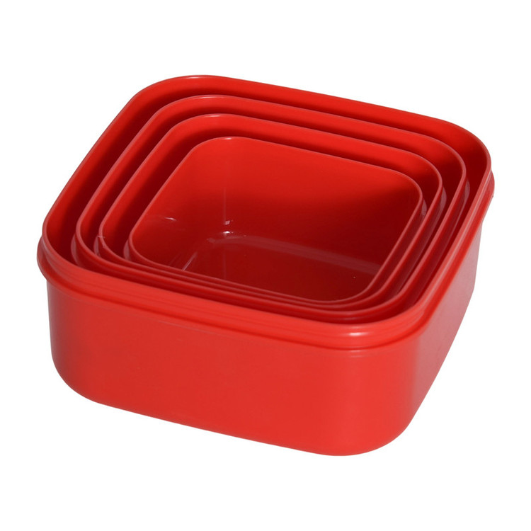 ظرف نگهدارنده با بدنه پلاستیکی لیمون کد 2357 مناسب برای قراردادن در یخچال ، فریزر، مایکروویو مجموعه 4 عددی